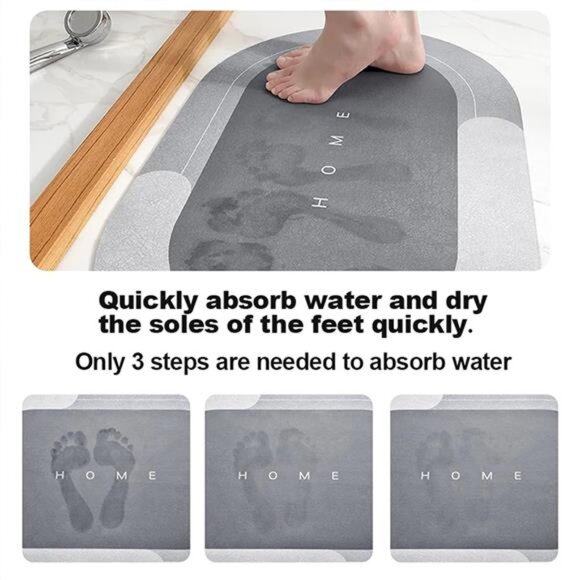 Super Absorbent Bath Mat, Quick-drying Bathroom Mats, Super Absorbent Living - Picture 5 of 7